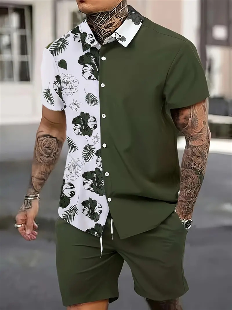 Men'S Spring Fashion - Men's Fashion Suit Collar 3D Floral