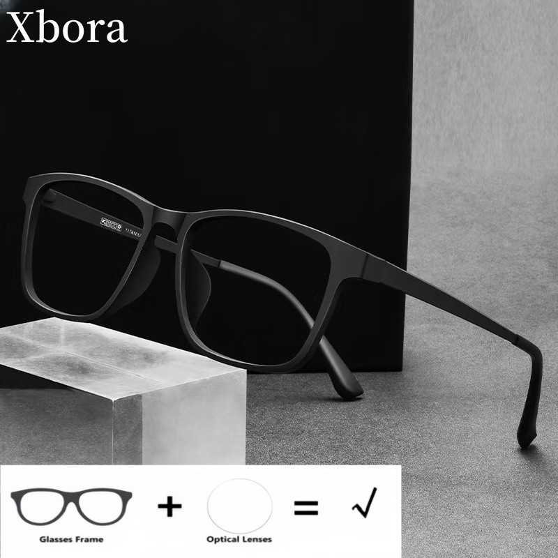 Mens Fashion Reading Glasses - Xbora TR90 Titanium Optical Prescription Men's