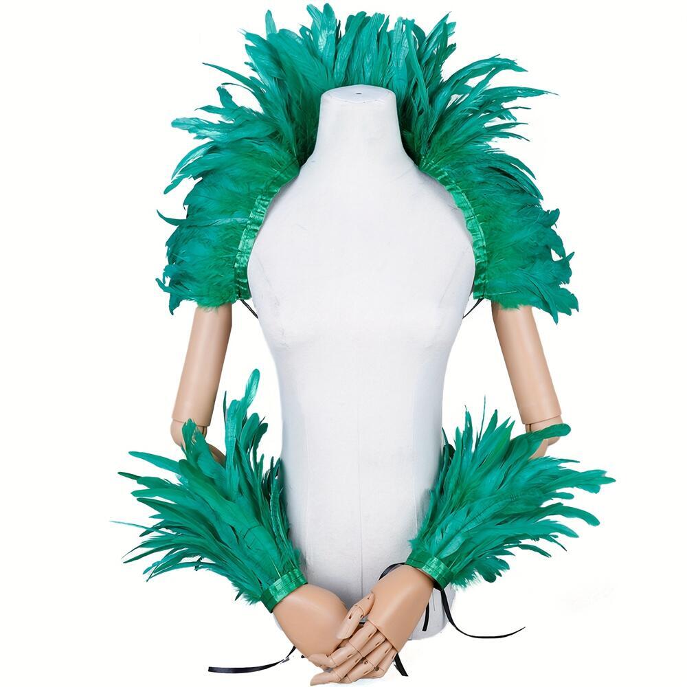 Men Fashion Elegant - Elegant Red Feathers Women's Shawl for