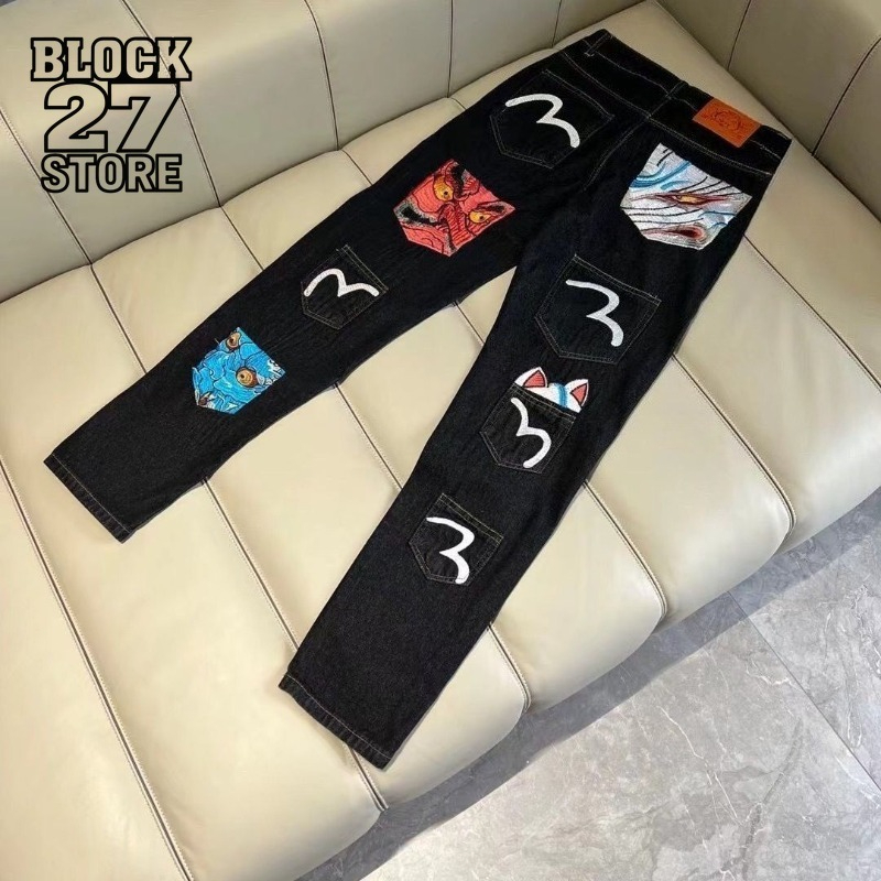 Men'S Fashion Nova Jeans - Mens Jeans Harajuku Fortune God Print