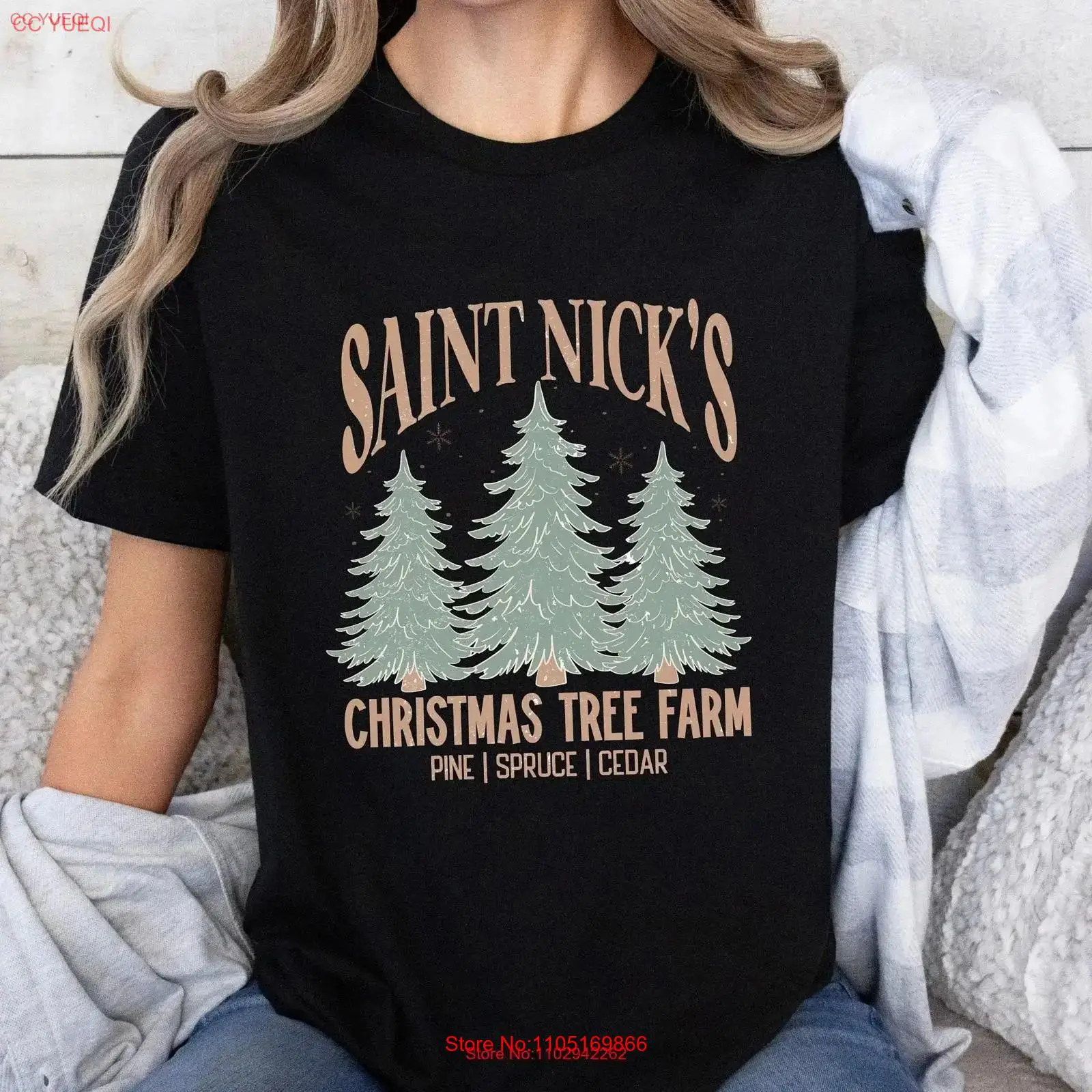 Mens Xmas Fashion - Saint Nick's Christmas T Shirt Tree