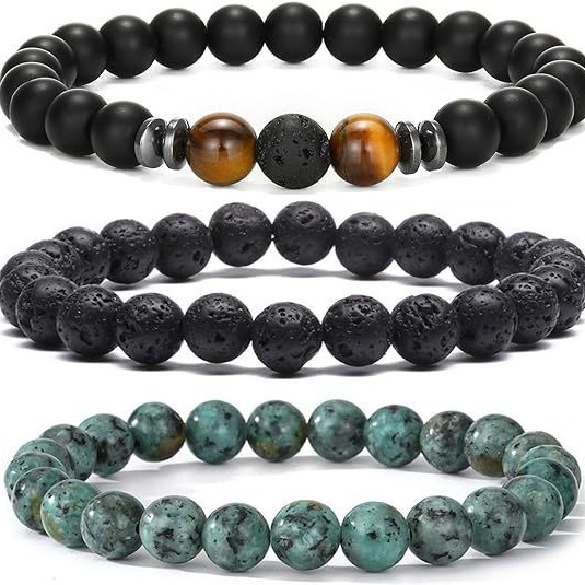 Amazon Men'S Fashion - Amazon hot sale natural stone 8mm