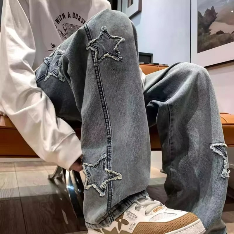 New Men's Star Embroidered Fas - огляд і ціна Men'S Fashion Nova Jeans