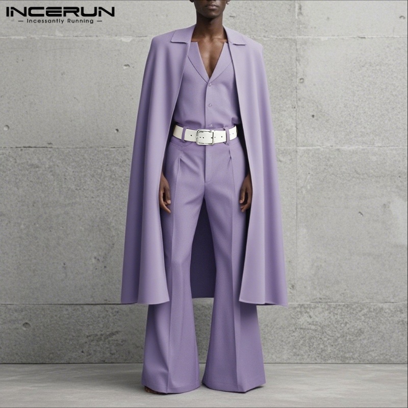 INCERUN Men Sets Solid Color L - огляд і ціна Men'S Fashion Loose Pants