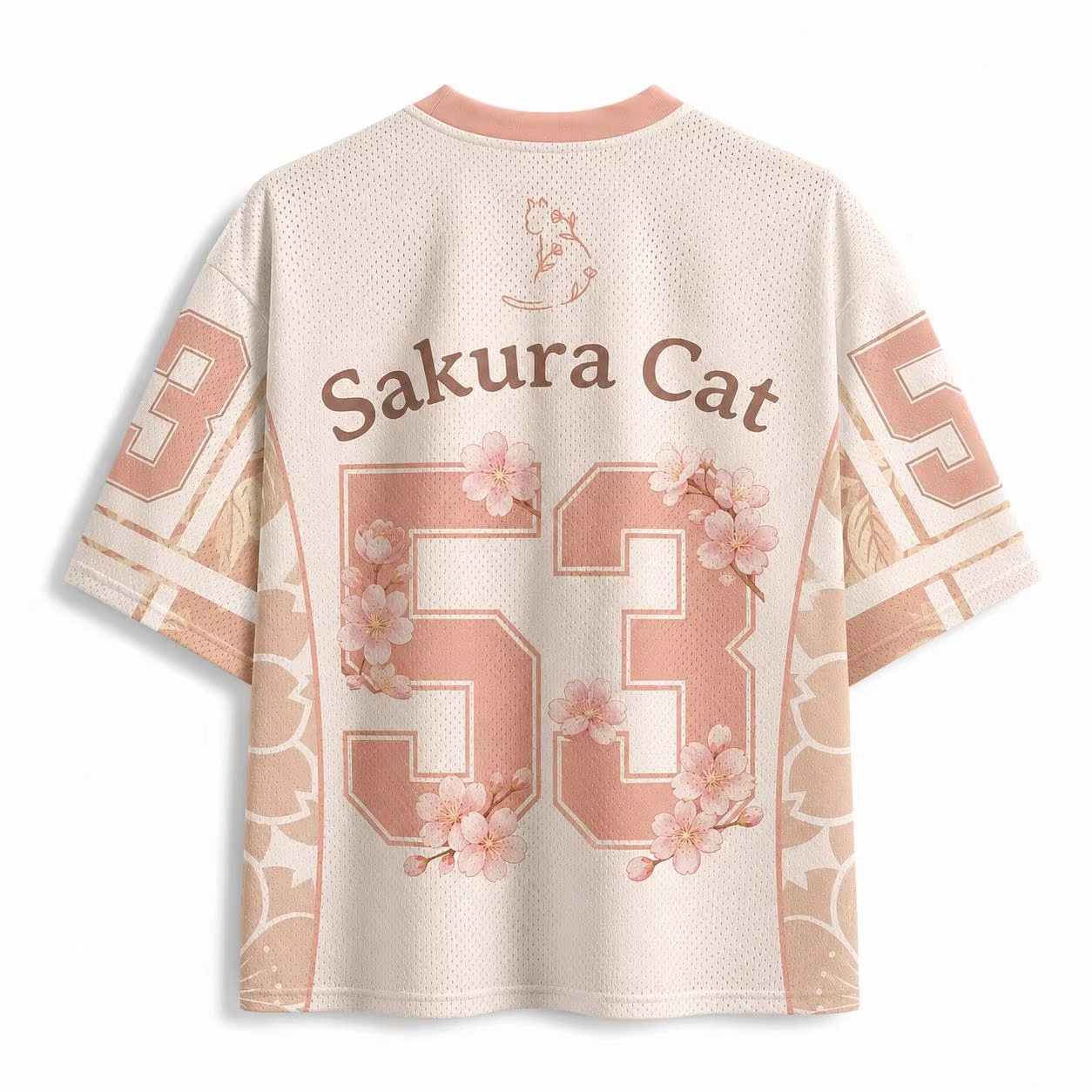 Sakura Tree Cat T Shirt 2026 S - огляд і ціна Men'S Fashion V Neck T Shirts
