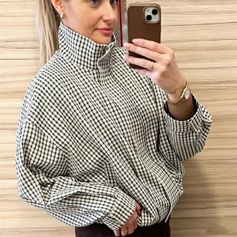Plaid Bomber Jacket Women Demi - огляд і ціна Varsity Jacket Letterman