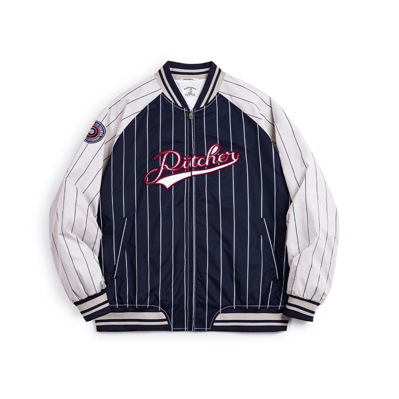 Maden American Retro Striped B - огляд і ціна Varsity Jacket Letterman