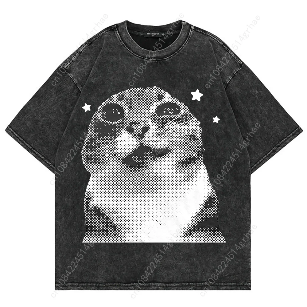 100% Cotton Vintage Washed Y2k - огляд і ціна Men'S Fashion V Neck T Shirts