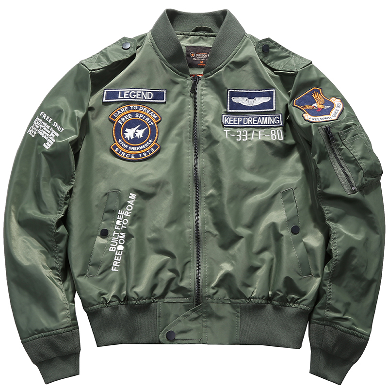 Men's Spring Tactical Army MA- - огляд і ціна Varsity Jacket Letterman