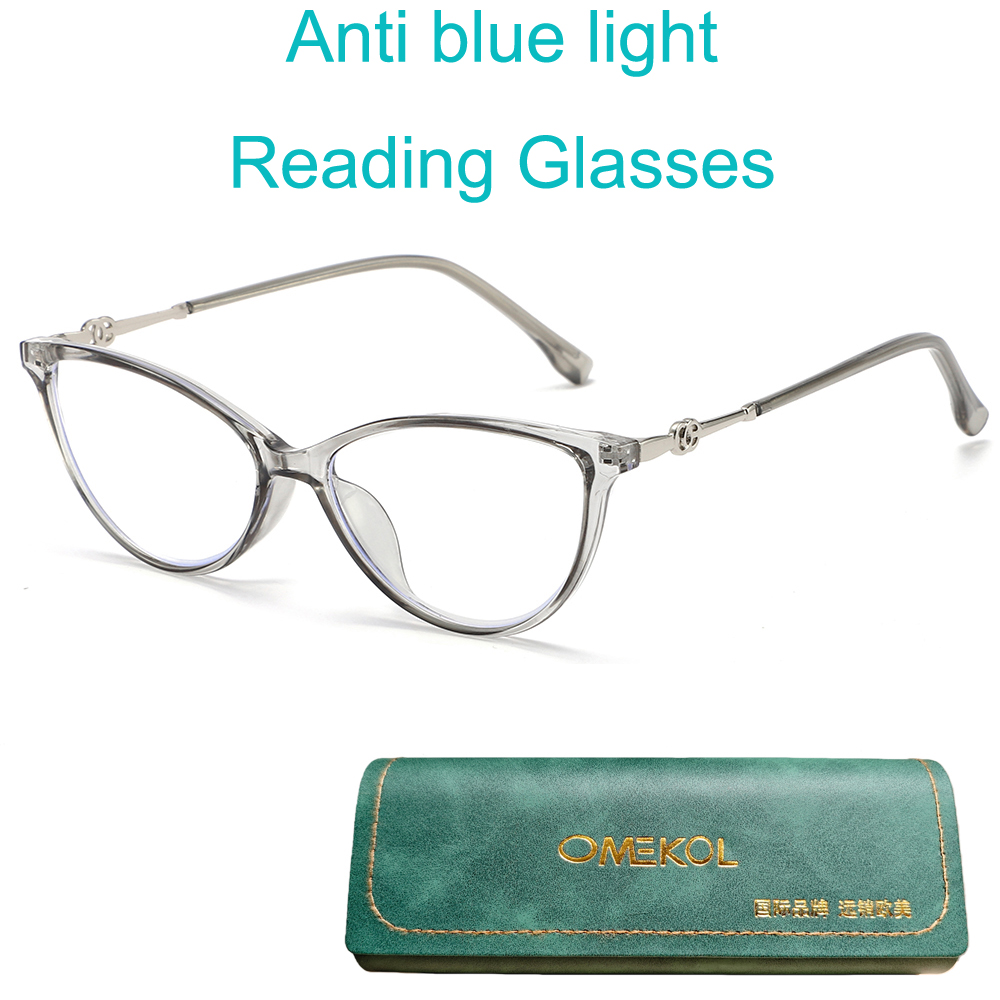 OMEKOL Fashion Cat Eye Blue Li - огляд і ціна Mens Fashion Reading Glasses