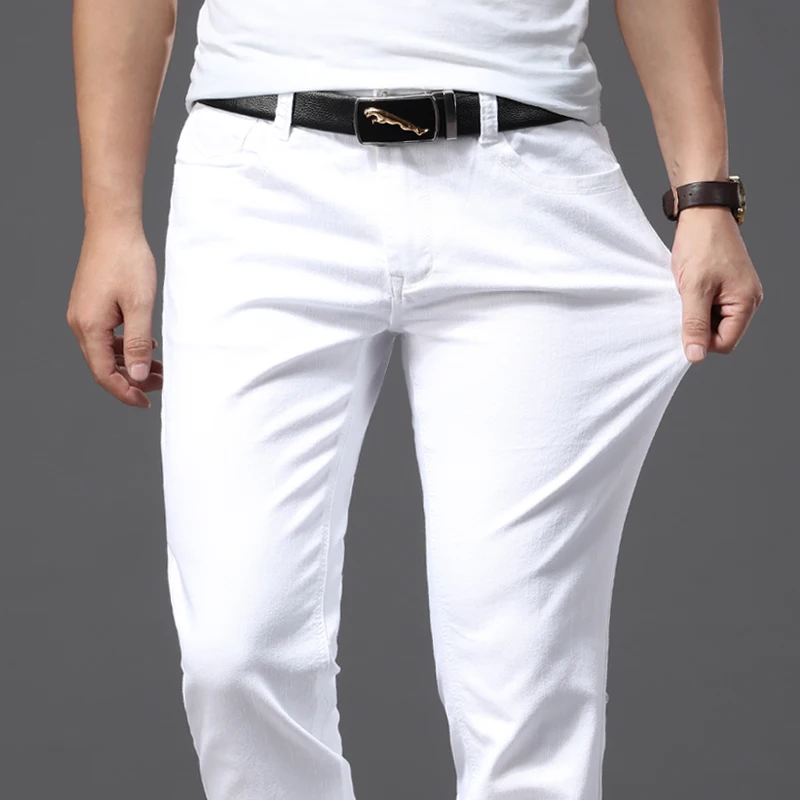 Men Slim White Jeans New Elast - огляд і ціна Men'S Fashion Nova Jeans