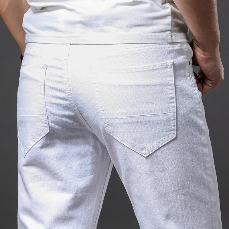 Men Slim White Jeans New Elast - огляд і ціна Men'S Fashion Nova Jeans