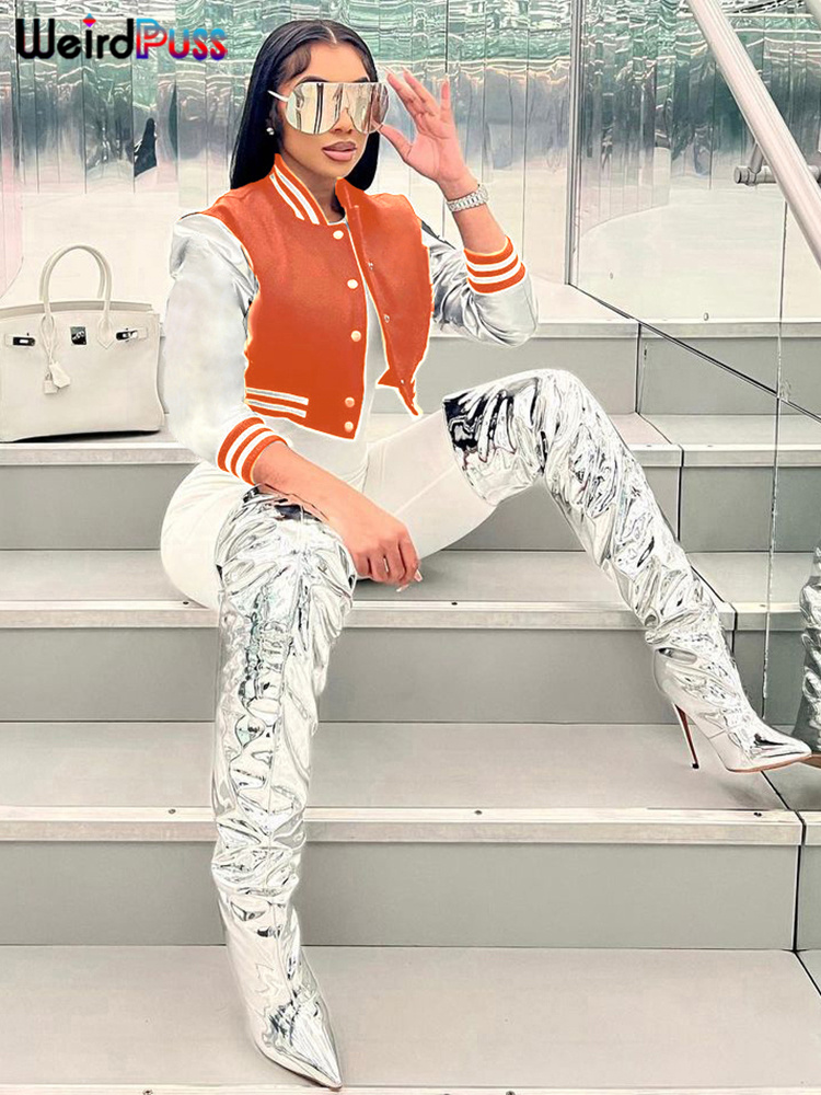 Weird Puss Fluffy Letter Short - огляд і ціна Varsity Jacket Letterman