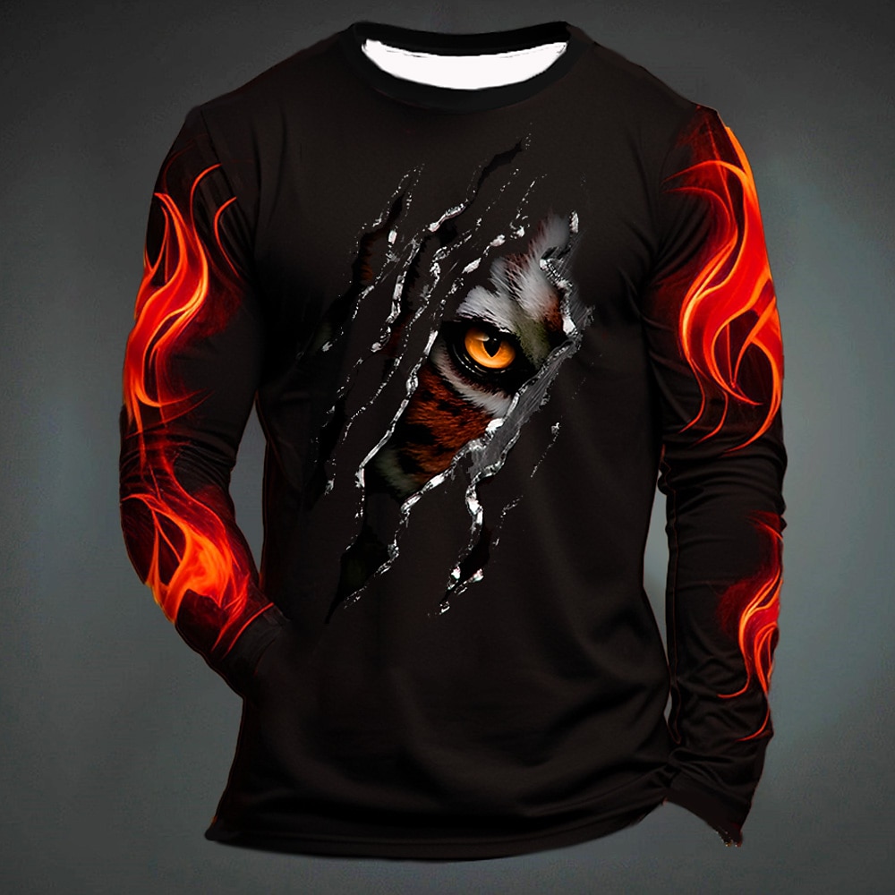 Funny Tiger Print T Shirt For  - огляд і ціна Men'S Spring Fashion