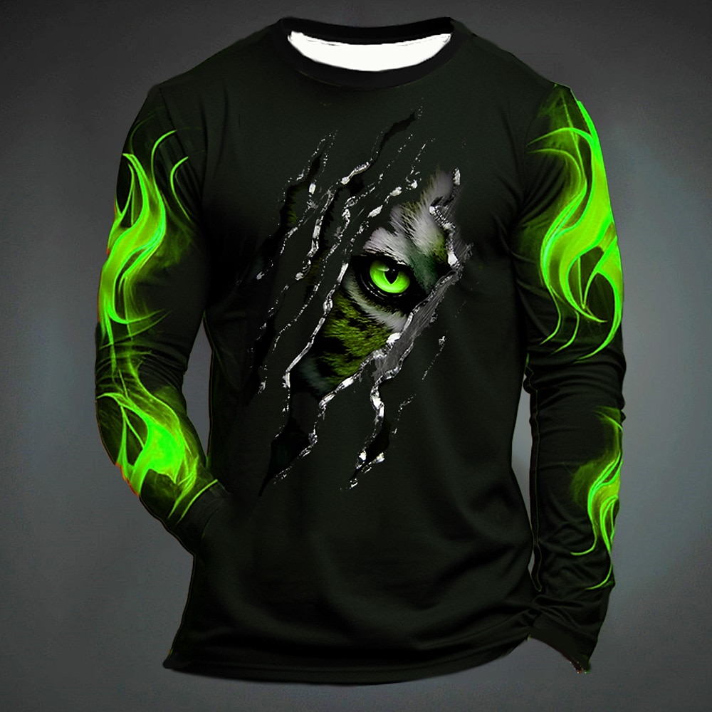 Funny Tiger Print T Shirt For  - огляд і ціна Men'S Spring Fashion