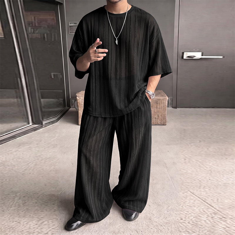 INCERUN Men's Sets Striped See - огляд і ціна Men'S Fashion Loose Pants