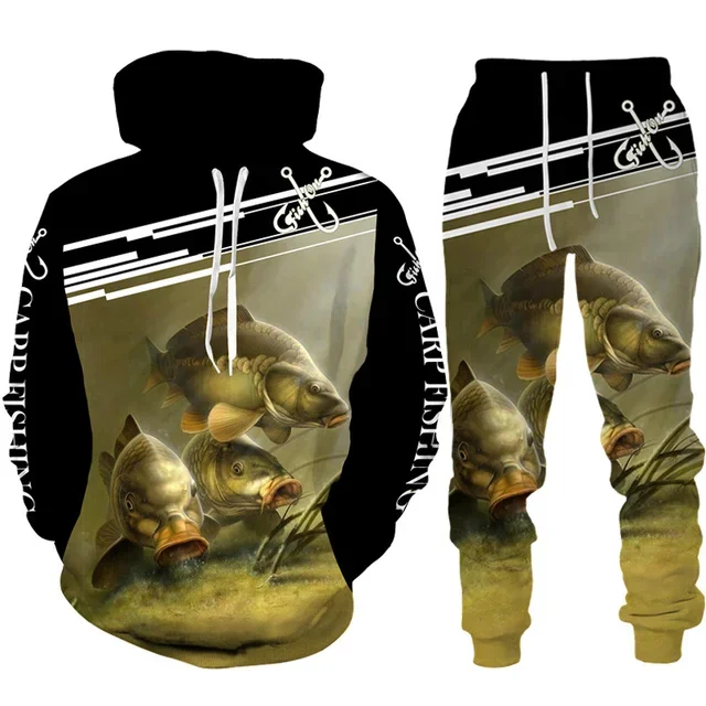 Novelty 3D Fish Printed Men Wo - огляд і ціна Mens Fashion Camo Pants