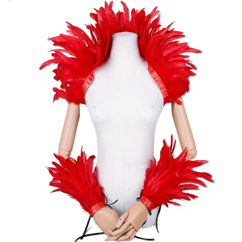 Elegant Red Feathers Women's S - огляд і ціна Men Fashion Elegant