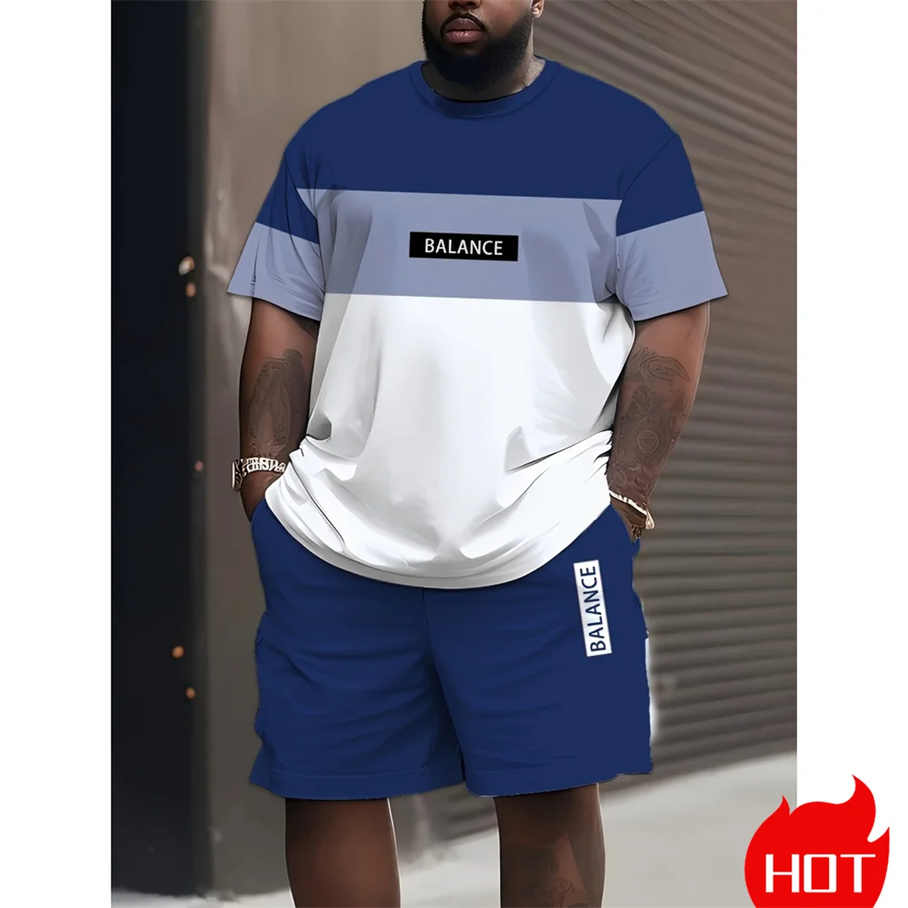 Men's Plus Size T-shirt Set Su - огляд і ціна Men'S Fashion Plus