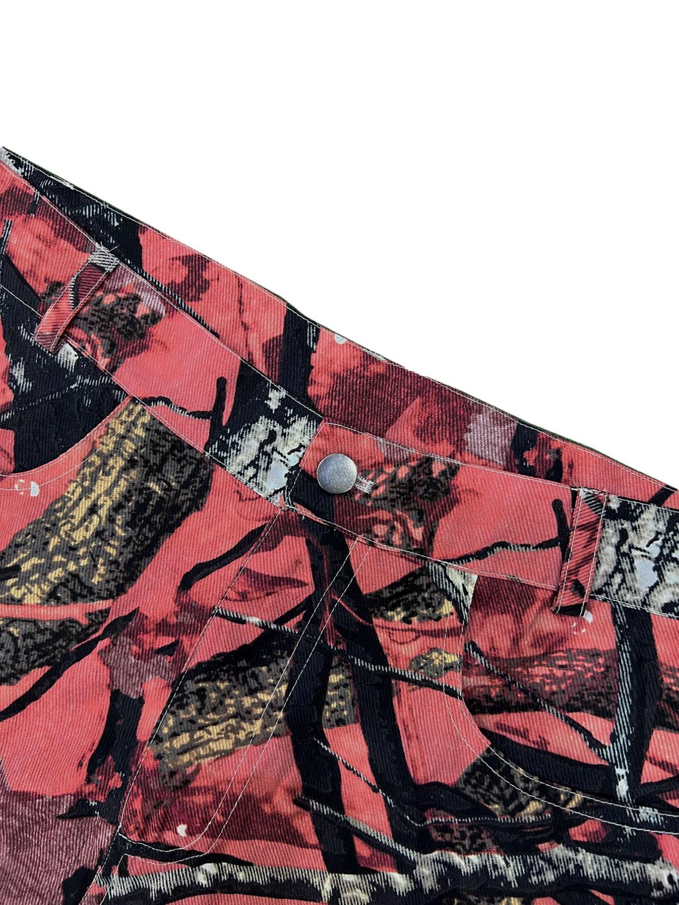 Men's Camo Straight Leg Loose  - огляд і ціна Mens Fashion Camo Pants