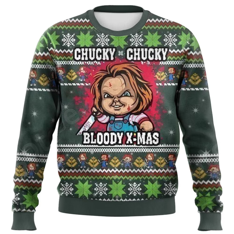 Fashion Chucky Graphic Ugly Ch - огляд і ціна Mens Xmas Fashion