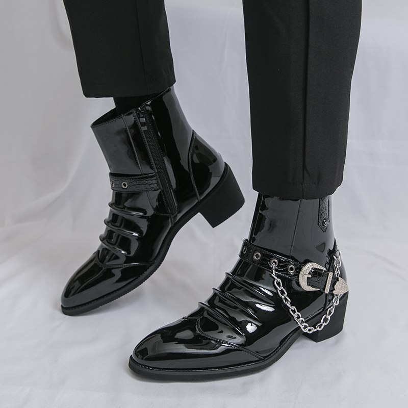 Fashion Side Zipper High Top M - огляд і ціна Men Fashion Elegant