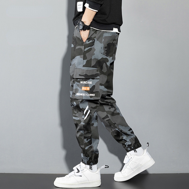 Orange Cargo Pants Men Hip Hop - огляд і ціна Mens Fashion Camo Pants