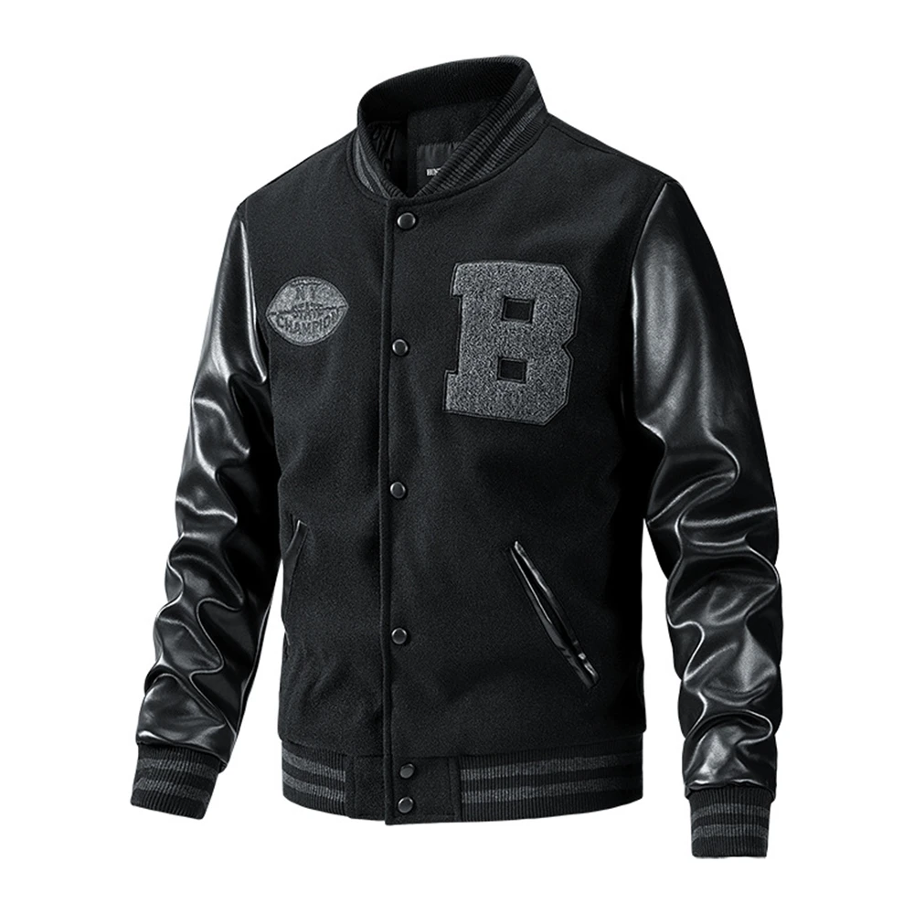 Varsity Jacket Men PU Sleeve P - огляд і ціна Varsity Jacket Letterman