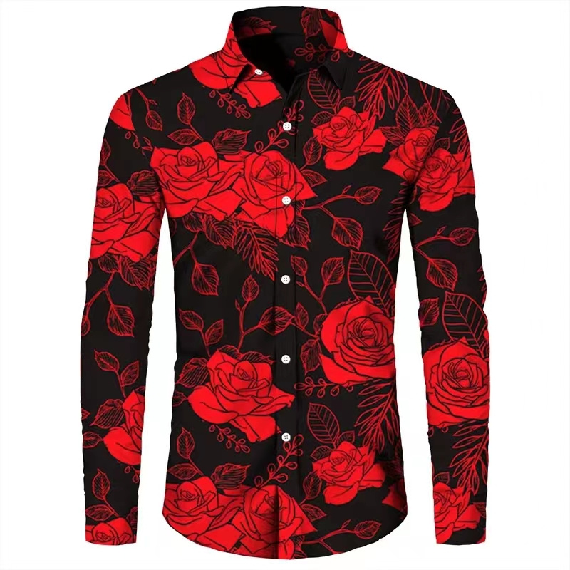 Fashion Flowers 3D Print Men's - огляд і ціна Men'S Spring Fashion