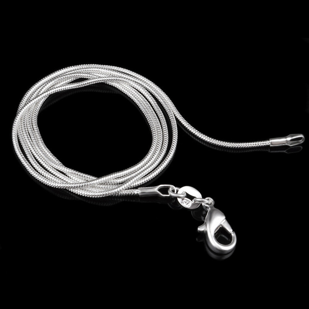 Snake Chain Necklace Silver Pl - огляд і ціна Men Fashion Elegant