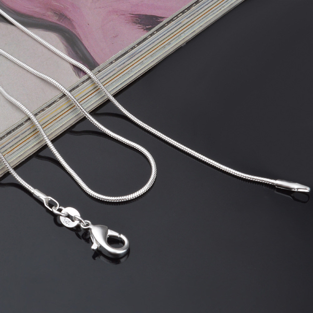 Snake Chain Necklace Silver Pl - огляд і ціна Men Fashion Elegant