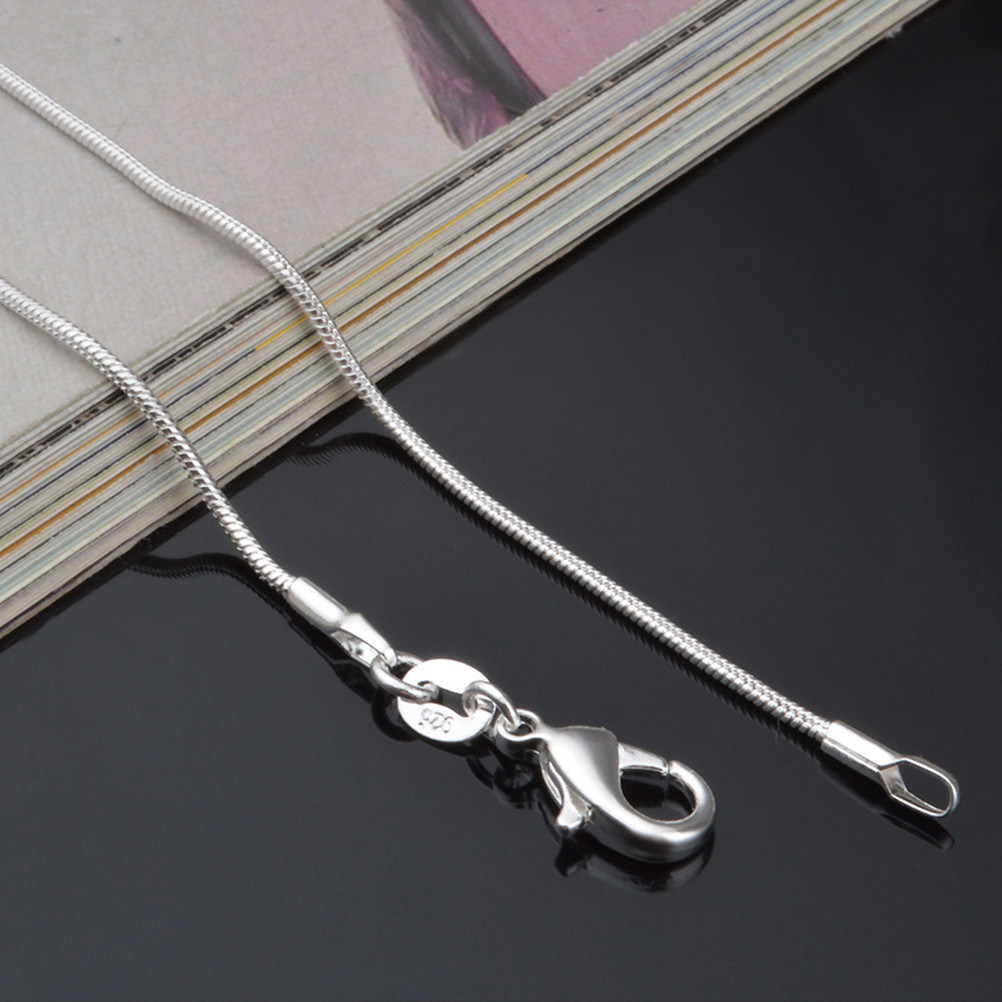 Snake Chain Necklace Silver Pl - огляд і ціна Men Fashion Elegant