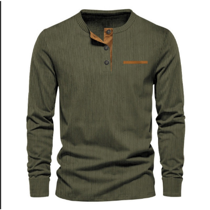 Men's Corduroy Henley Neck Lon - огляд і ціна Men'S Fashion Essentials