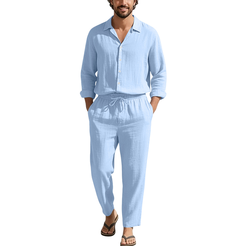 Spring Summer Linen Casual Set - огляд і ціна Men'S Fashion Loose Pants