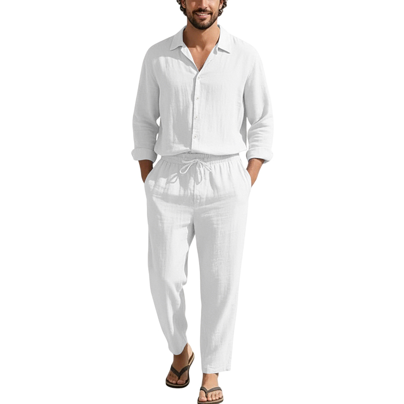 Spring Summer Linen Casual Set - огляд і ціна Men'S Fashion Loose Pants