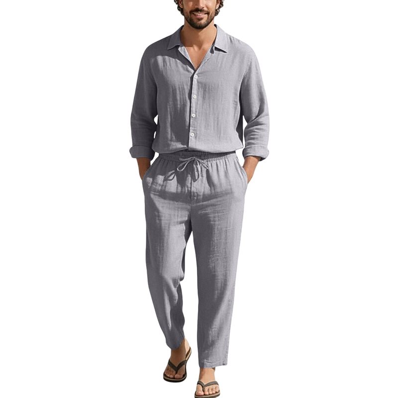 Spring Summer Linen Casual Set - огляд і ціна Men'S Fashion Loose Pants